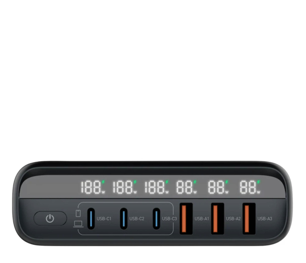 Mobile Origin GaN 140W Travel Charger Hub PW12 EU/UK/US3x USB-C + 3x USB-A - 1504108 - zdjęcie 2